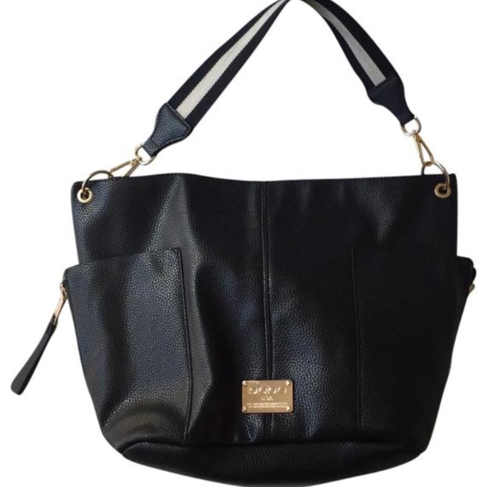 Bebe black and white purse